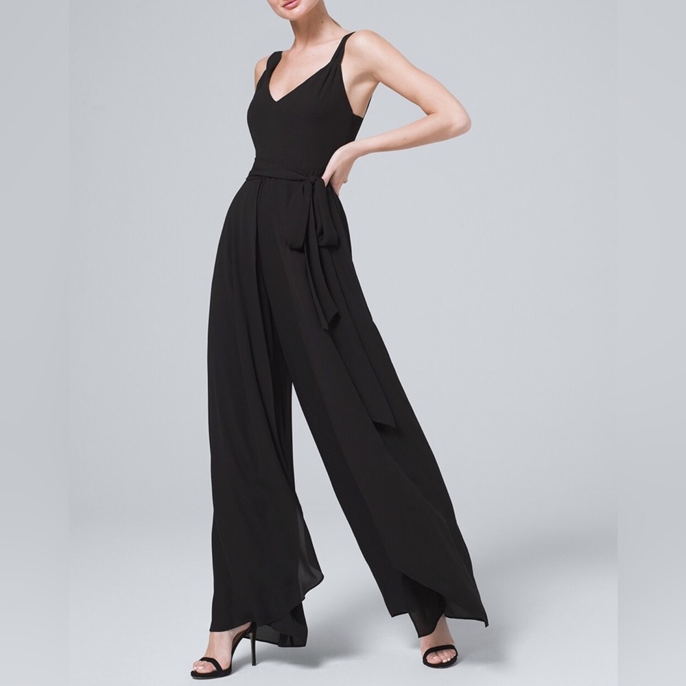 Petite Slit- Detail Wide-Leg Jumpsuit